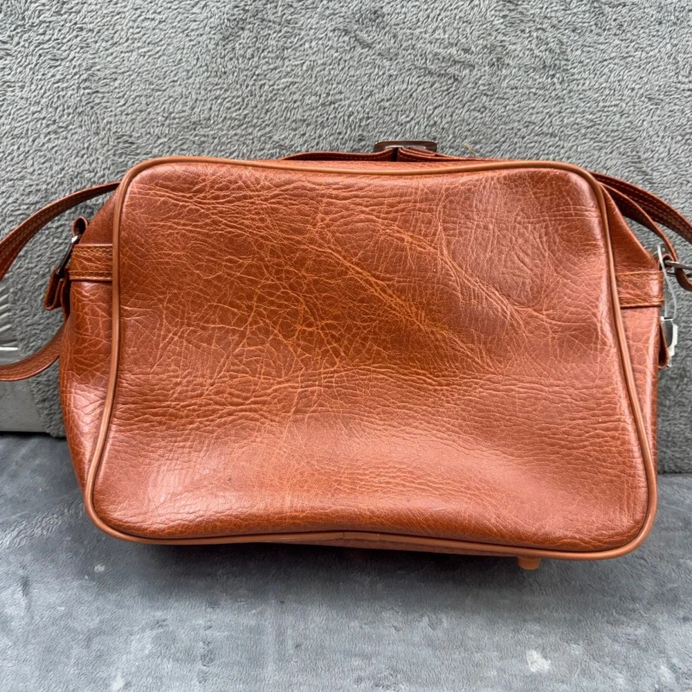 World Traveler Shoulder Bag Unisex‎ OS Brown Excellent Vintage Retro Flight Bag